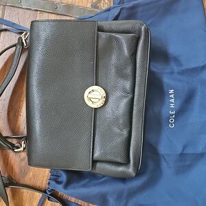 Cole Haan black leather handbag
